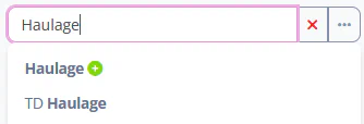 New item in search