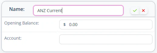 Add bank account