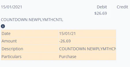 Transaction Info