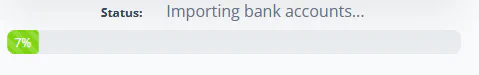 Import progress